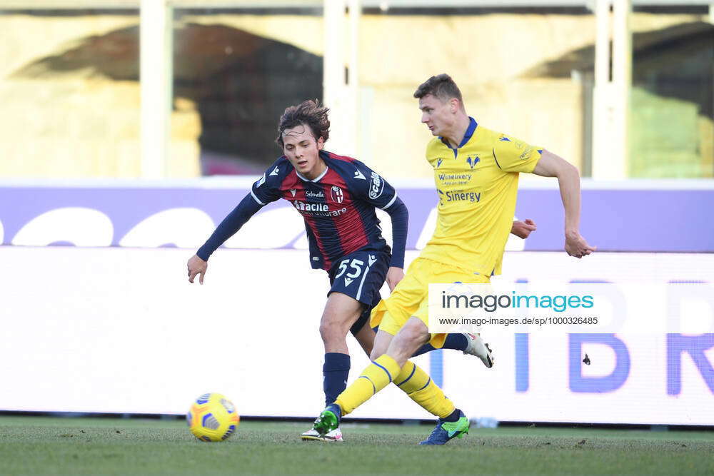 Pawel Marek Dawidowicz Hellas Verona Emanuel Vignato Bologna During