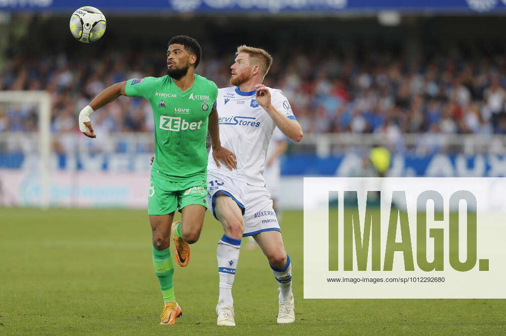 Auxerre Gaetan Charbonnier St Etienne Arnaud Nordin Football