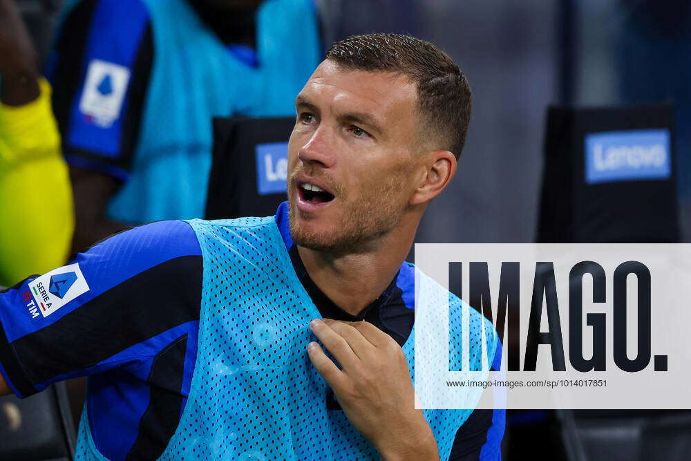 August Milan Italy Edin Dzeko Of Fc Internazionale In The