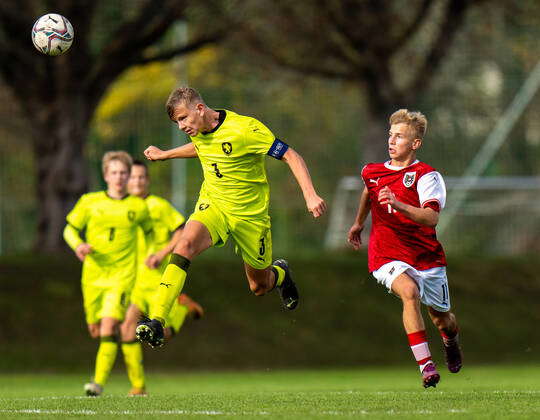 Soccer Oefb U Aut Vs Cze Test Match Mistelbach Austria Nov