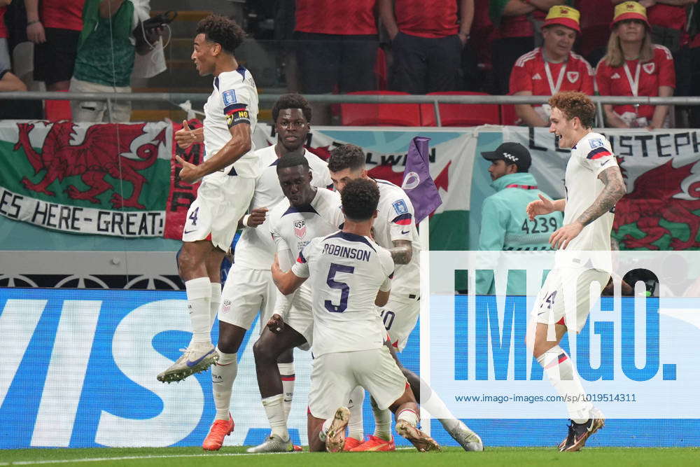 QAT USA Wales Qatar 2022 World Cup Timothy Weah Of USA Celebrates