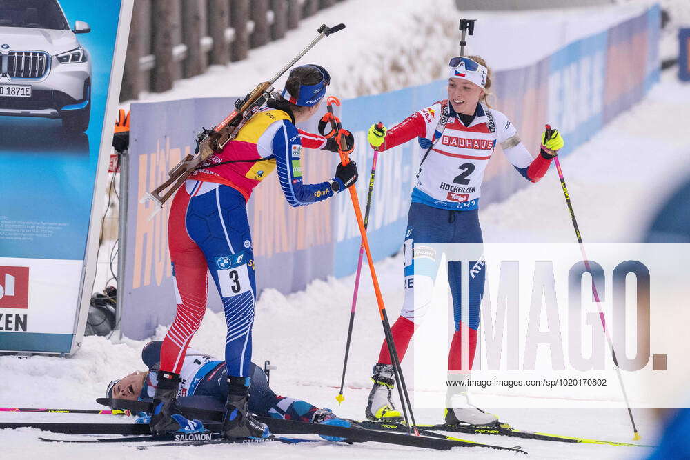 The Three On The Podium Winner Julia Simon FRA 2nd Ingrid Landmark