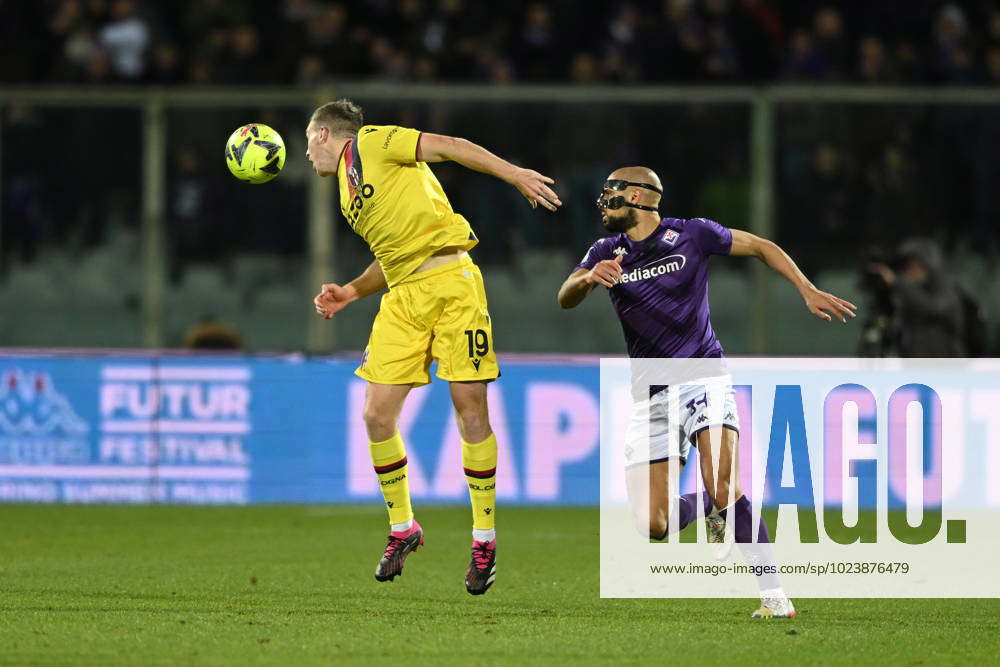 Lewis Ferguson Bologna Sofyan Amrabat Fiorentina During The Italian