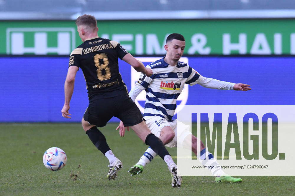 Baran Mogultay MSV Duisburg In Duel With Max Dombrowka SV Meppen 1912