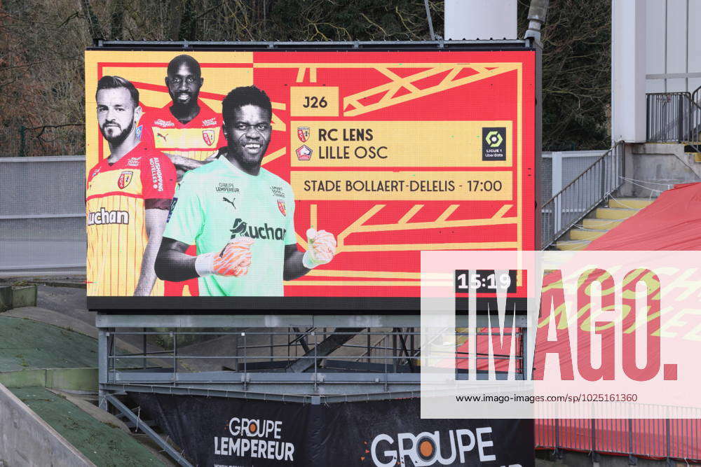 Panneau Affichage Derby Du Nord RC Lens LOSC Lille Lens Stade