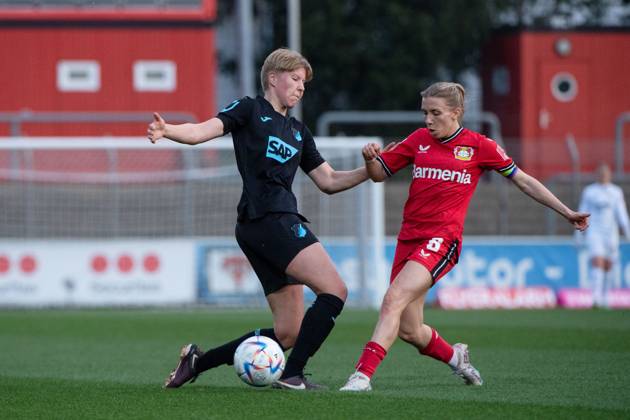 Paulina Krumbiegel TSG Hoffenheim 08 In Duel With Franziska Kett FC