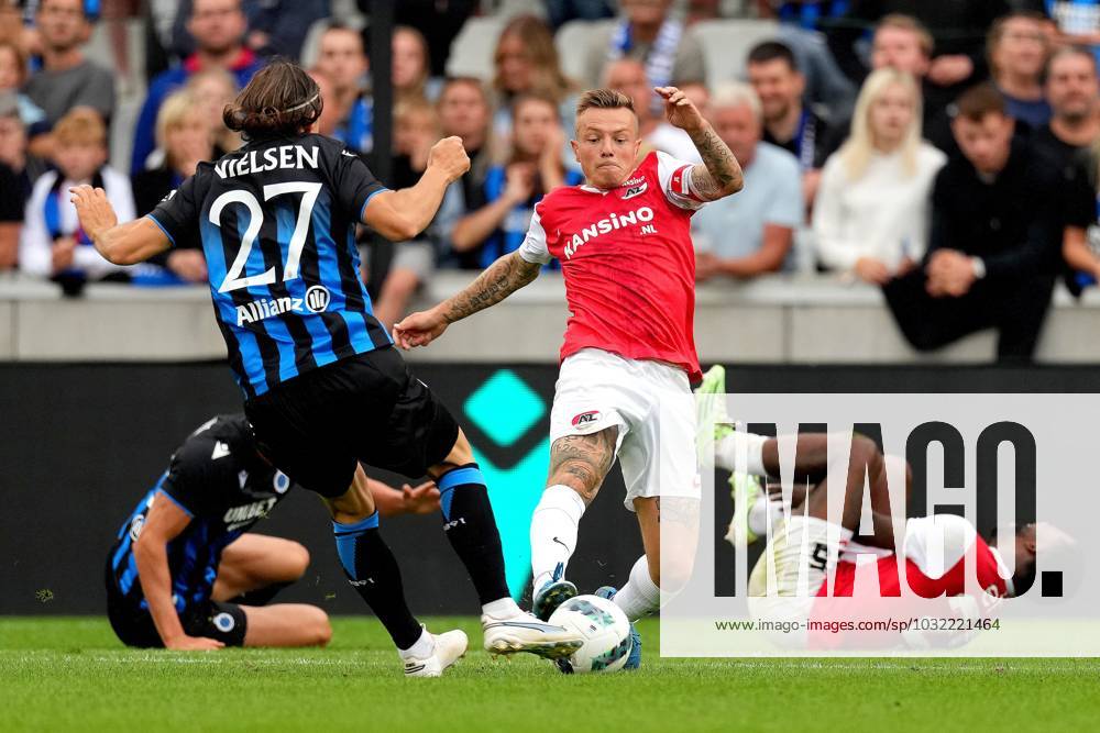 BRUGES Lr Dennis Odoi Of Club Brugge Casper Nielsen Of Club Brugge