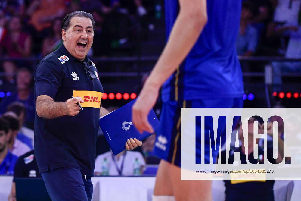 Ferdinando De Giorgi Coach Of Italy Celebrates During The Cev