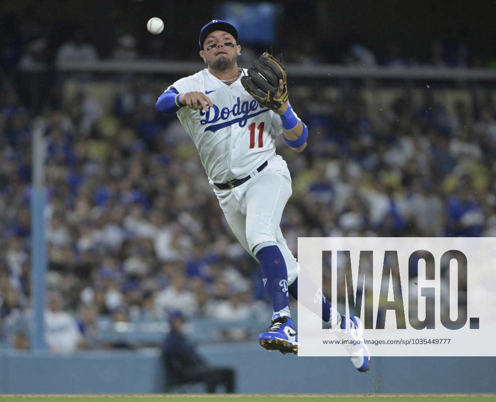 Los Angeles Dodgers Shortstop Miguel Rojas Throws Out Arizona