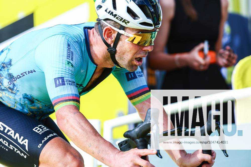 British Mark Cavendish Of Astana Qazaqstan Pictured As He Crosses The