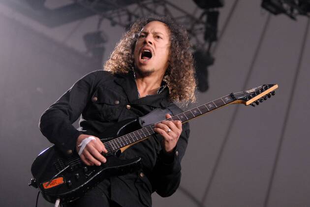 Gitarrist Kirk Hammett Usa Metallica W Hrend Eines Konzertes In Der