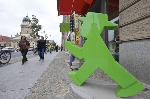 Im Laden Ampelmann am Gendarmenmarkt in Berlin erhält man den Ost