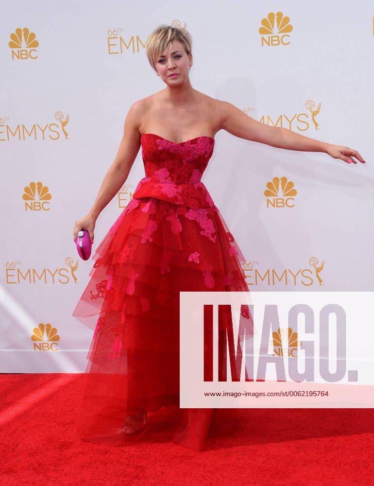 Actress Kaley Cuoco Sweeting Arrives For The Primetime Emmy Awards At