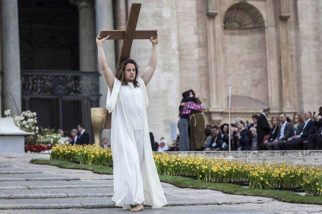 April 2 2016 Vatican City Vatican Dancers Perform Before A Divine