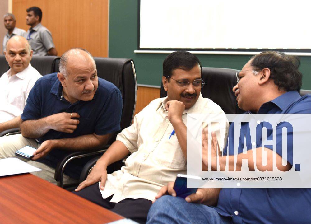 New Delhi India June Delhi Cm Arvind Kejriwal Along With Deputy