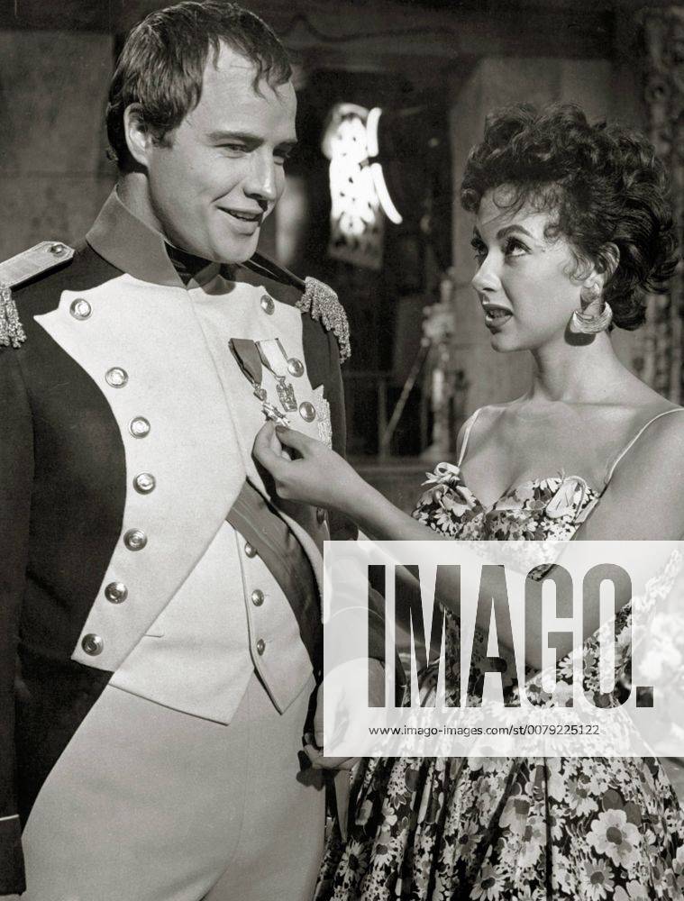 Marlon Brando and Rita Moreno on the set of Désirée 1954 20th Century