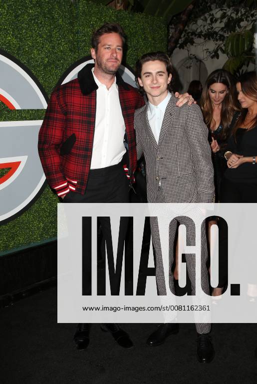 Los Angeles Ca December Armie Hammer Timothee Chalamet At