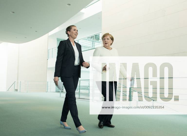 Chancellor Angela Merkel And Prime Minister Mette Frederiksen Press