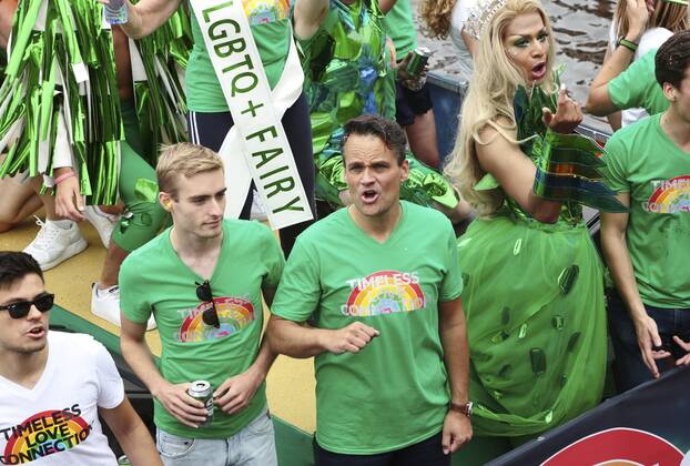 Amsterdam Canal Parade During Amsterdam Gay Pride C