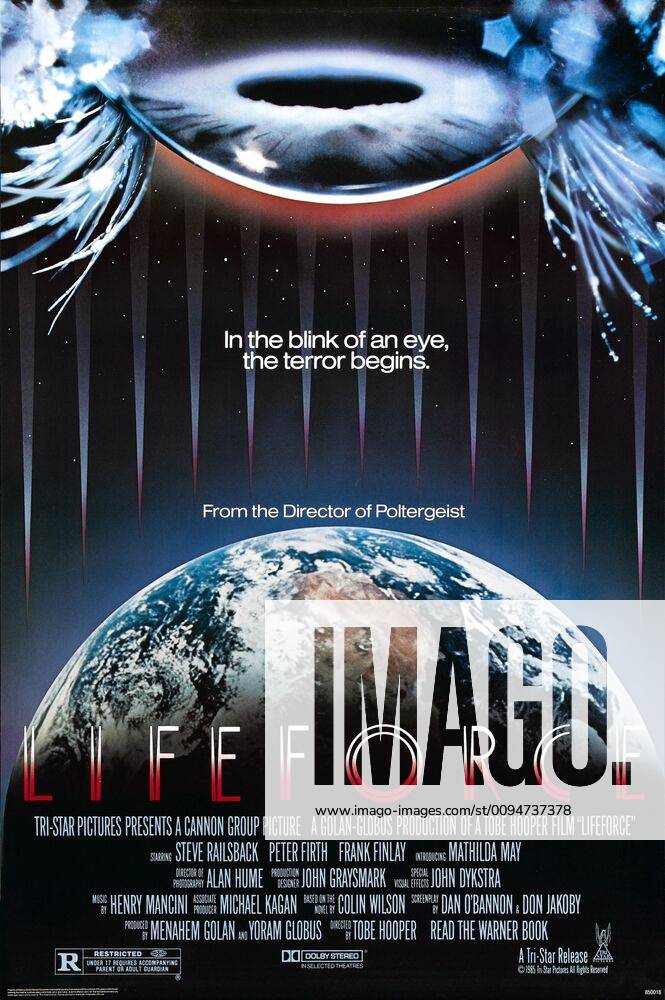 Movie Poster Film Lifeforce USA UK 1985 Director Tobe Hooper 21 June