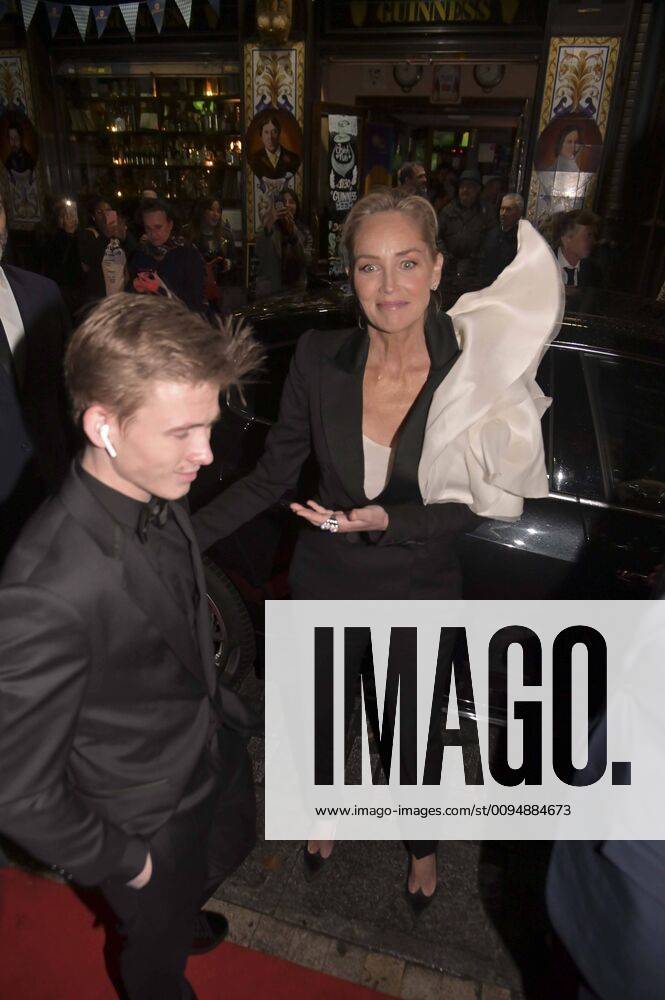 Actress Sharon Stone And Son Roan Joseph Bronstein Arriving To