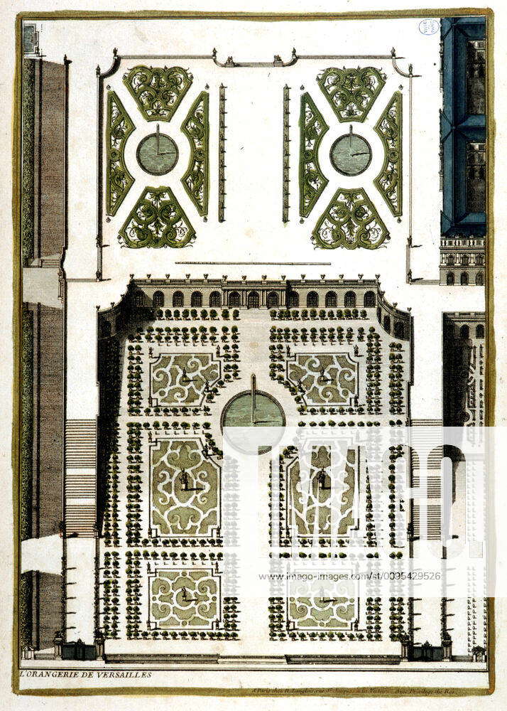 Perelle G Oeuvre L Orangerie De Versailles 1680 Print By Gabriel