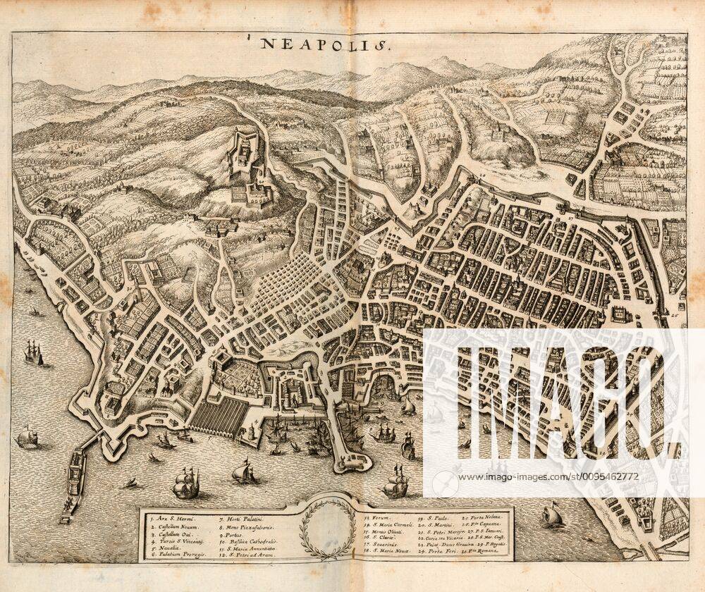 Naples Map Of Naples Italy Fig 32 After P 160 1640 Martin