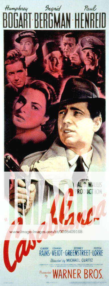 CASABLANCA Paul Henreid Ingrid Bergman Claude Rains Sydney