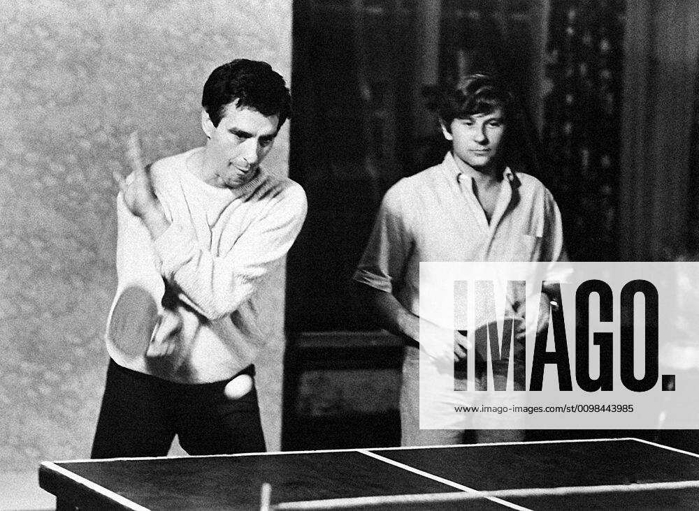 ROMAN POLANSKI Playing Ping Pong With JOHN CASSAVETES During Filming