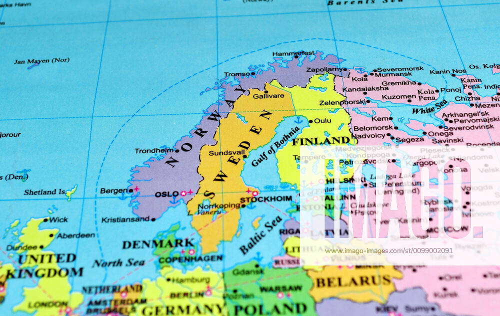 Physical Map Of Europe Scandinavian Peninsula