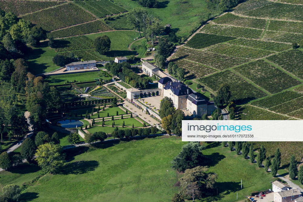 Aerial View Of The Castle Chteau De Chaize Southern France Aerial