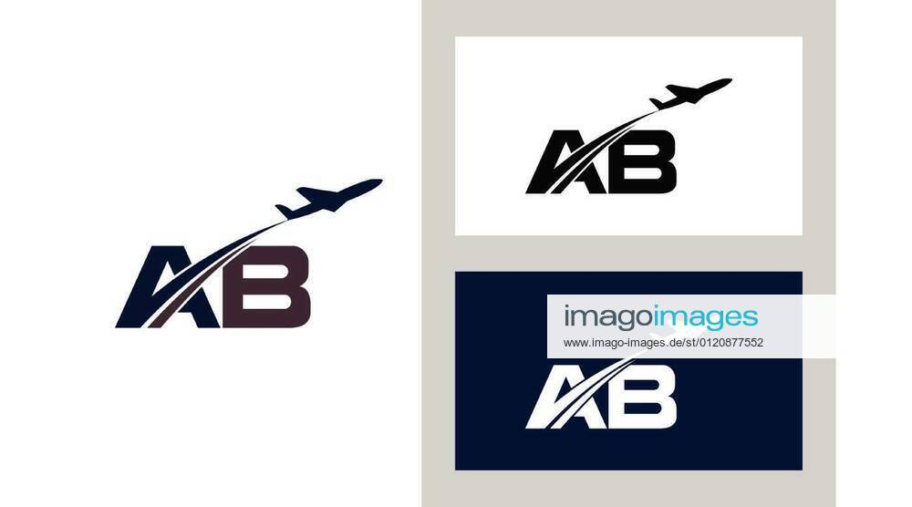 Initial Letter With Aviation Logo Design Air Airline Airplane And