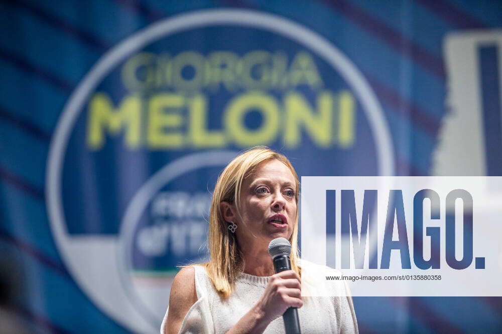 Giorgia Meloni The Leader Of The Political Party Of Fratelli D Italia