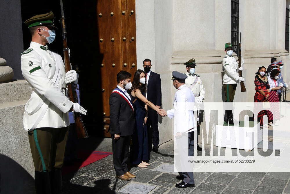 Santiago March The President Of The Republic Gabriel Boric