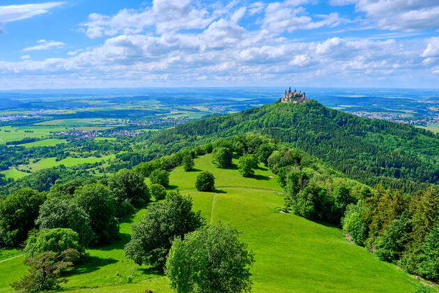 Hohenzollern Castle Baden Wuerttemberg Germany View Of Hohenzollern