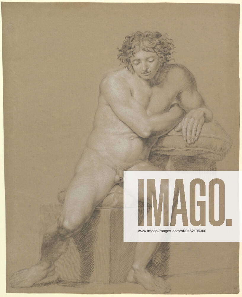 Study Of A Seated Male Nude Late 18th 19th Century Philipp Otto Runge