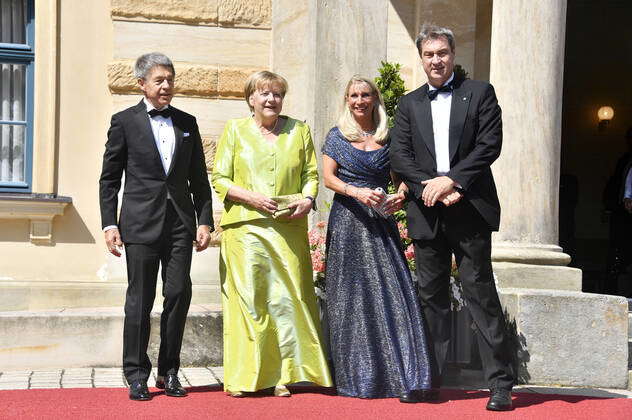 Joachim Sauer Angela Merkel Karin Baumüller Söder and Markus Söder at