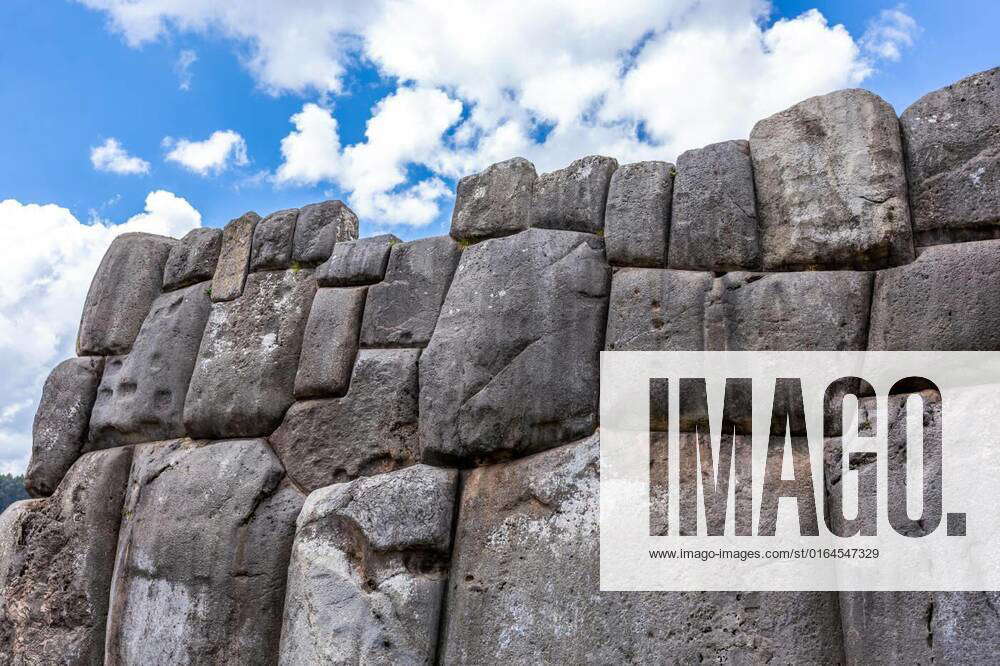 Sacsayhuaman Fortress Inca Ruins In Cusco Or Cuzco Town Peru