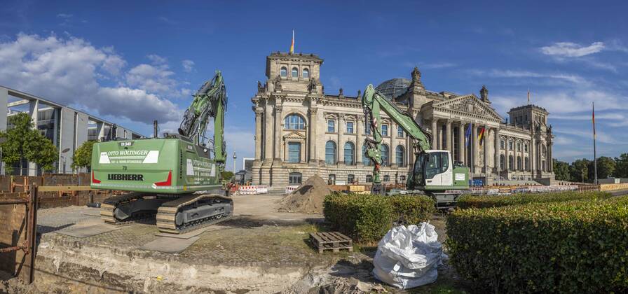 Construction Site At The Bundestag In Front Of The Reichstag Building