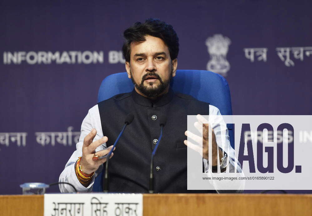 NEW DELHI INDIA AUGUST 17 Union Minister Anurag Singh Thakur