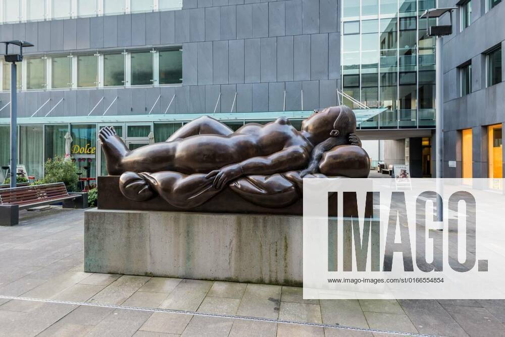 Bronze Sculpture Of A Nude Woman Lying On Her Back Vaduz