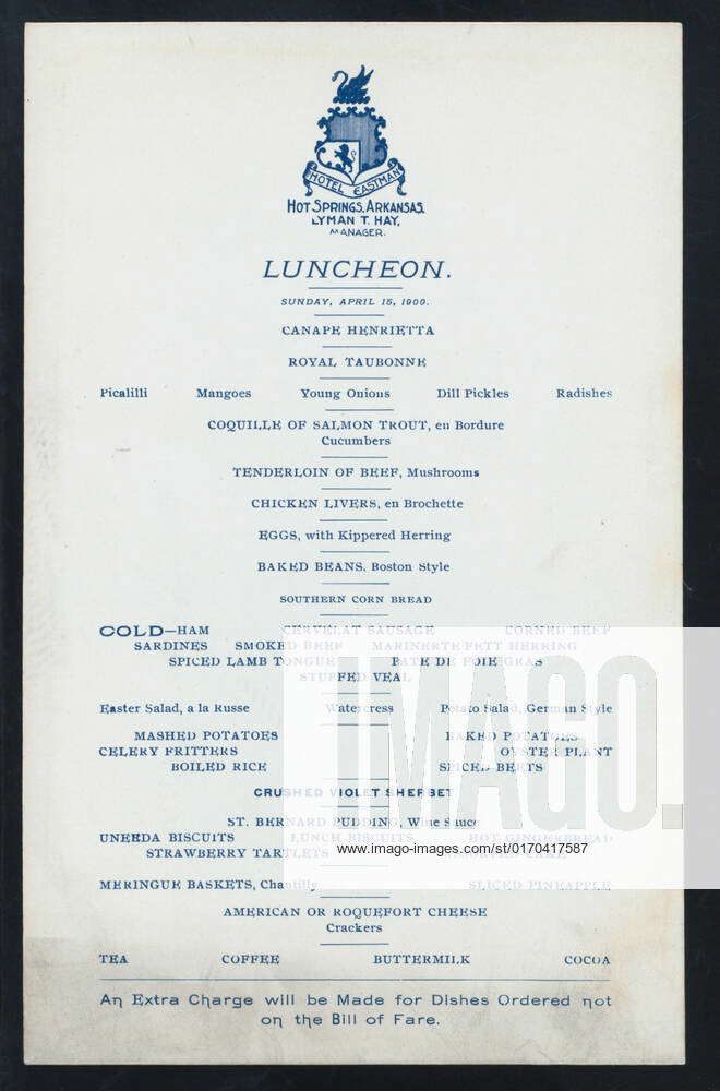 Luncheon Held By Hotel Eastman At Hot Springs Ar Hotel Buttolph