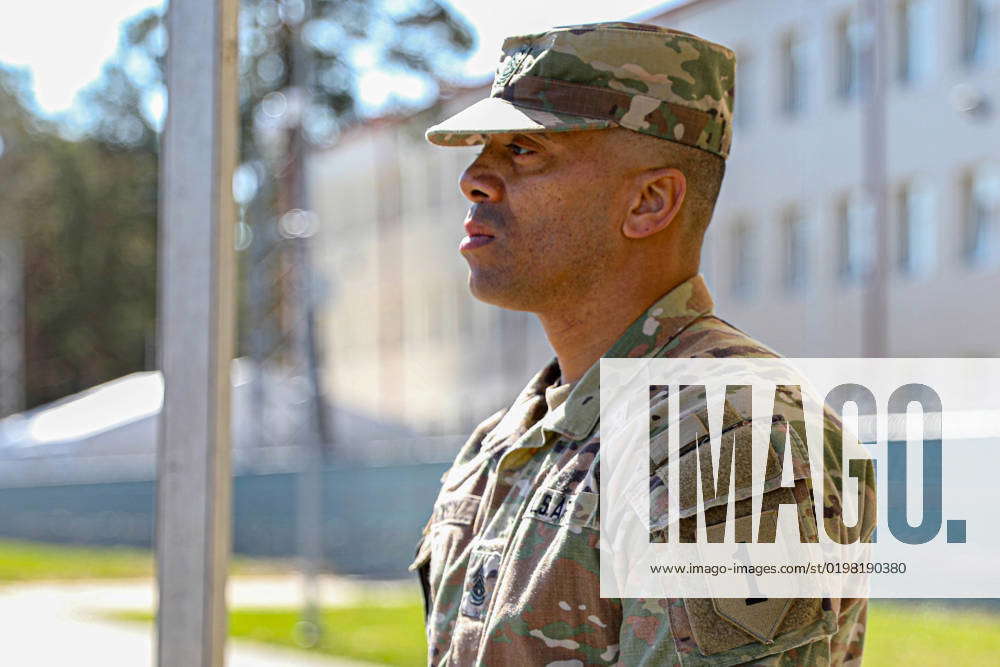 U S Army Command Sgt Maj Rickey G Jackson Watches As The Rehearsal