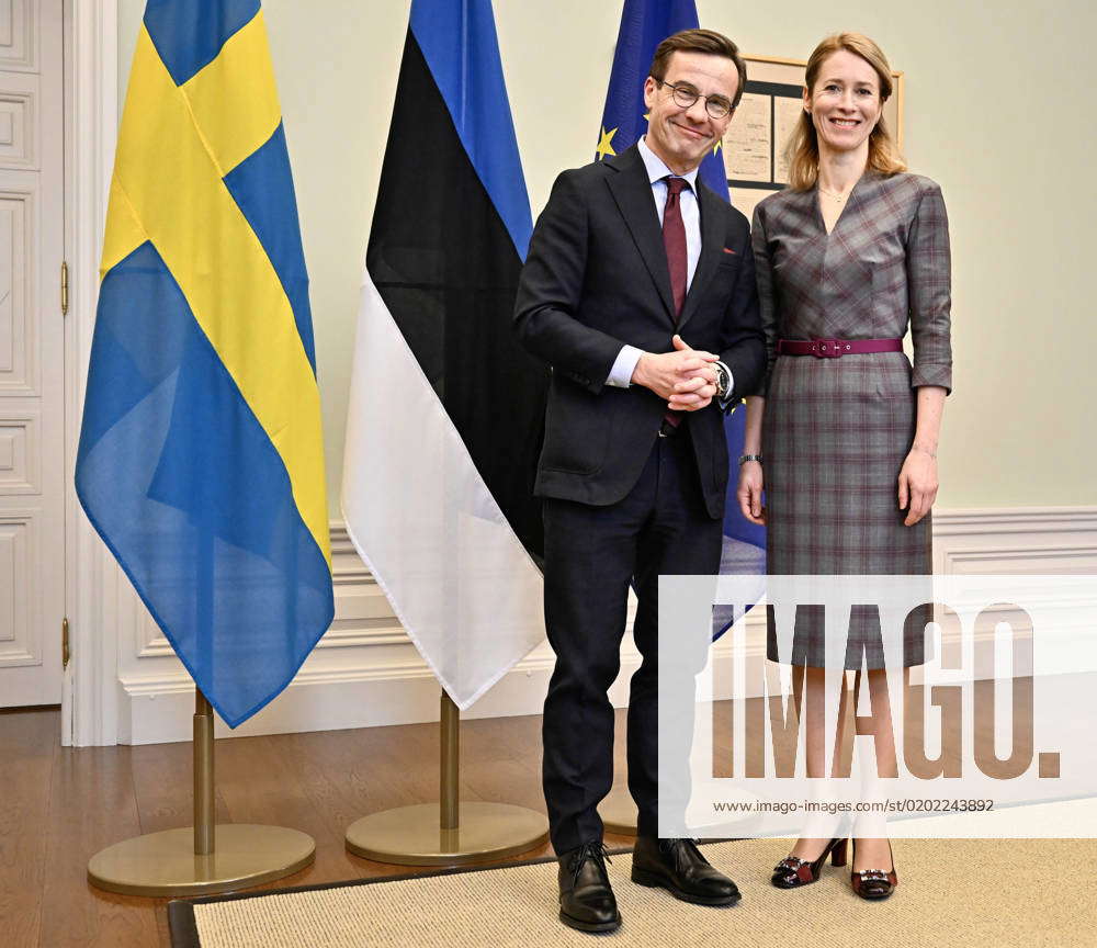 TALLINN 20230207 Swedish Prime Minister Ulf Kristersson M Meets