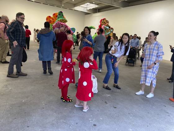 Yayoi Kusama Opening At David Zwirner In Chelsea Hundreds Of Art Lovers