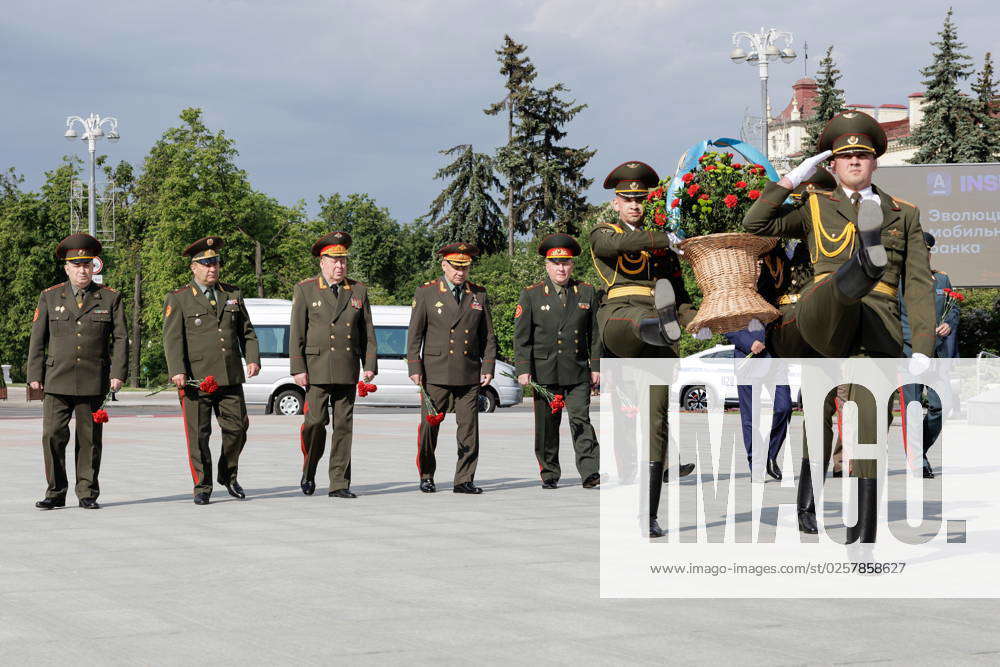 BELARUS MINSK MAY 25 2023 Belarus Defence Minister Viktor Khrenin