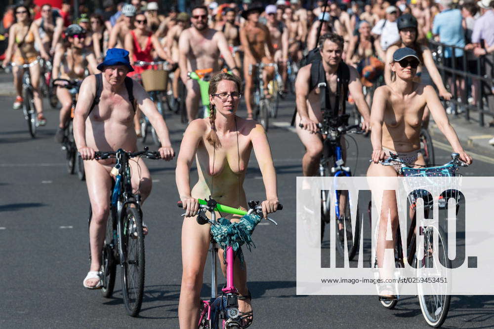 World Naked Bike Ride 2023 In London LONDON UNITED KINGDOM JUNE 10