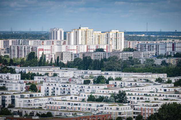 Berlin Marzahn Hellersdorf Panorama City View Over Marzahn Hellersdorf