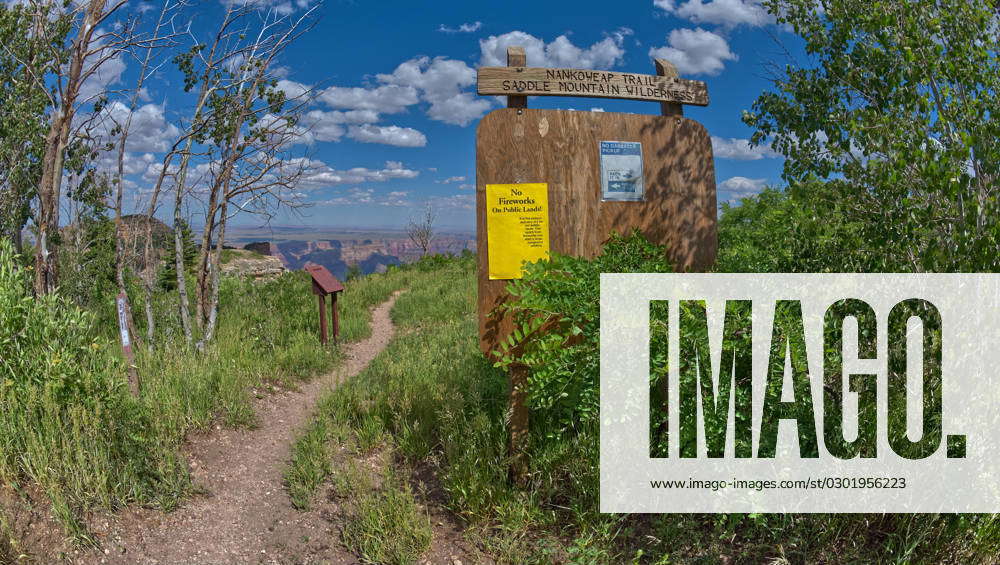 Sign Marking The Nankoweap Trail For The Saddle Mountain Wilderness