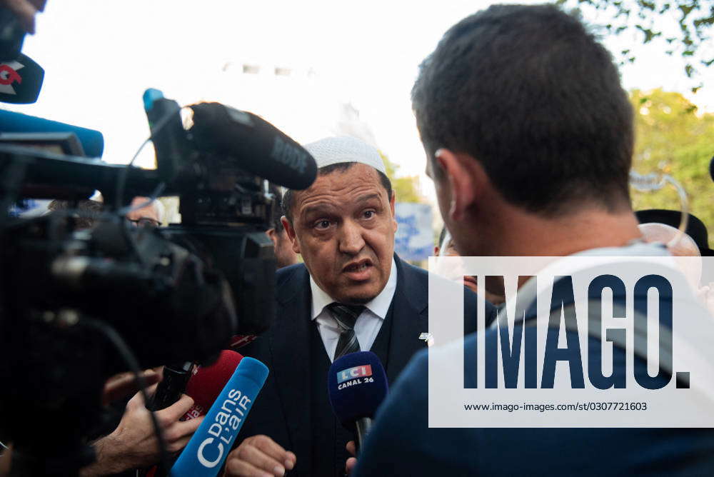 Rally In Solidarity With Israel Paris Imame Chalghoumi At The